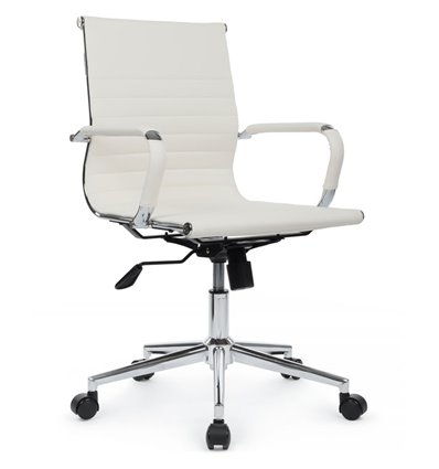 Riva Chair Hugo 6002-2SE белое, хром, экокожа