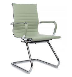 Riva Chair Hugo 6002-3E зеленое, хром, экокожа