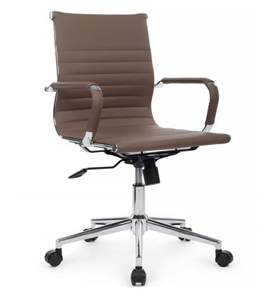 Riva Chair Hugo 6002-2SE коричневое, хром, экокожа