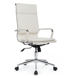 Riva Chair Hugo 6003-1SE белое, хром, экокожа фото 1