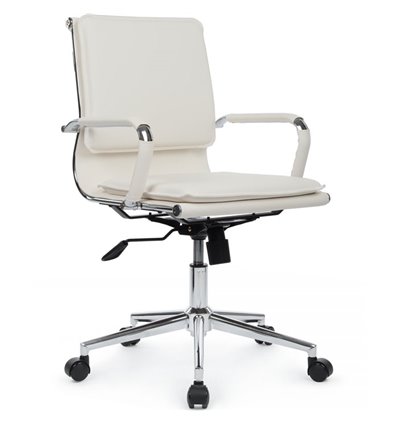 Riva Chair Hugo 6003-2SE белое, хром, экокожа