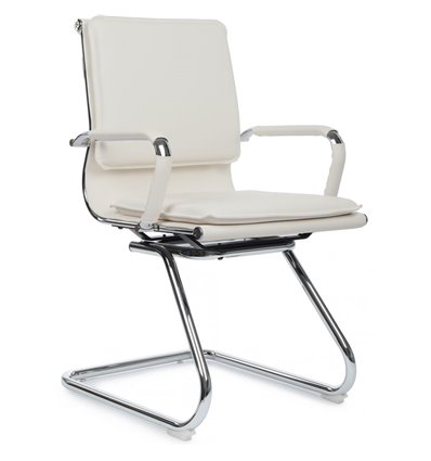 Riva Chair Hugo 6003-3E белое, хром, экокожа