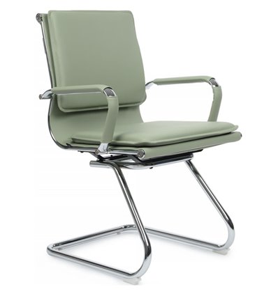 Riva Chair Hugo 6003-3E зеленое, хром, экокожа