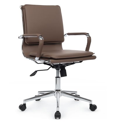 Riva Chair Hugo 6003-3E коричневое, хром, экокожа