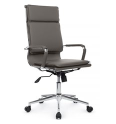 Riva Chair Hugo 6003-1SE серое, хром, экокожа