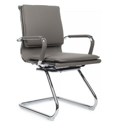 Riva Chair Hugo 6003-3E серое, хром, экокожа