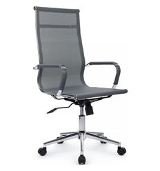 Riva Chair Hugo 6001-1SЕ серое, хром, сетка