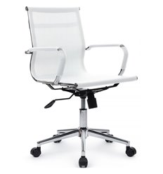 Riva Chair Hugo 6001-2SE белое, хром, сетка