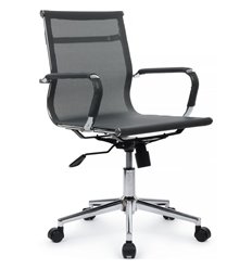 Riva Chair Hugo 6001-2SE серое, хром, сетка