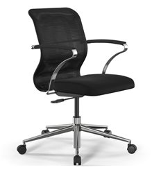 Офисное кресло ErgoLife Sit 8 M4-8 (B23) - X2+UMF(X1) черный, хром, с подлокотниками фото 1