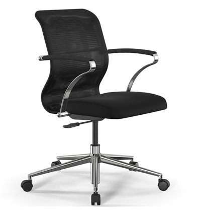 ErgoLife Sit 8 M4-8 (B23) - X2+UMF(X1) черный, хром, с подлокотниками
