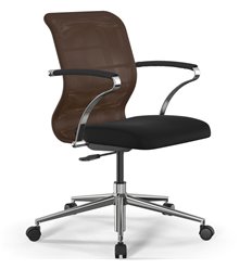 ErgoLife Sit 8 M4-8 (B23) - X2+UMF(X1) темно-коричневый/черный, хром, с подлокотниками