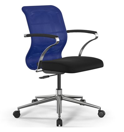 ErgoLife Sit 8 M4-8 (B23) - X2+UMF(X1) синий/черный, хром, с подлокотниками