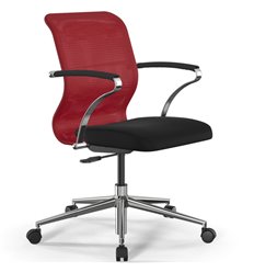 ErgoLife Sit 8 M4-8 (B23) - X2+UMF(X1) красный/черный, хром, с подлокотниками