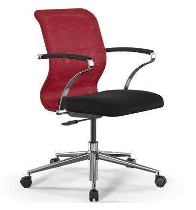 ErgoLife Sit 8 M4-8 (B23) - X2+UMF(X1) красный/черный, хром, с подлокотниками
