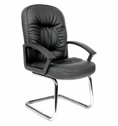 Кресло CHAIRMAN 418V для посетителя, экокожа, цвет черный