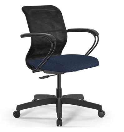 ErgoLife Sit 8 M4-9 (B02) - X2+Bahama черный/синий, пластик, с подлокотниками