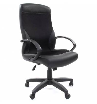 Кресло CHAIRMAN 310 для руководителя, экокожа/ткань, цвет черный