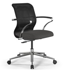ErgoLife Sit 8 M4-9 (B23) - X2+Bahama черный/темно-серый, хром, с подлокотниками