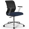 ErgoLife Sit 8 M4-9 (B23) - X2+Bahama черный/синий, хром, с подлокотниками фото 5