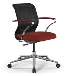 ErgoLife Sit 8 M4-9 (B23) - X2+Bahama черный/красный, хром, с подлокотниками