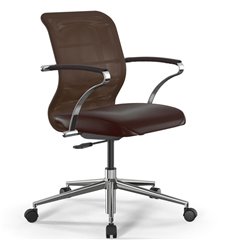 ErgoLife Sit 8 M4-9 (B23) - X2+Extra темно-коричневый, хром, с подлокотниками
