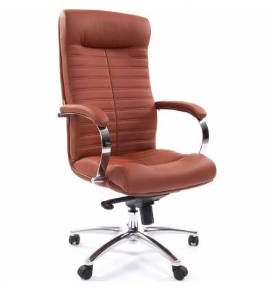 Кресло CHAIRMAN 480/brown для руководителя, экокожа, цвет коричневый