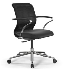ErgoLife Sit 8 M4-9 (B23) - X2+Extra черный, хром, с подлокотниками