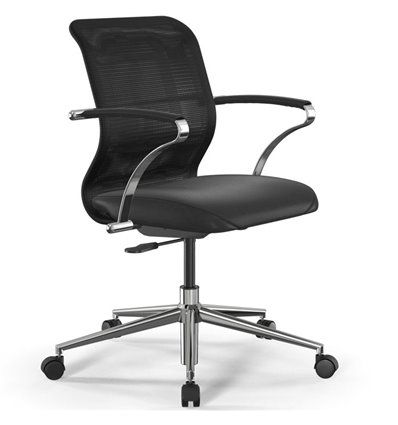 ErgoLife Sit 8 M4-9 (B23) - X2+Extra черный, хром, с подлокотниками