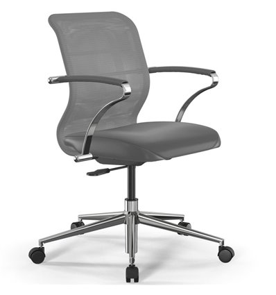 ErgoLife Sit 8 M4-9 (B23) - X2+Extra серый, хром, с подлокотниками