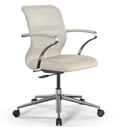 ErgoLife Sit 8 M4-9 (B23) - X2+Extra молочный, хром, с подлокотниками