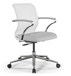 ErgoLife Sit 8 M4-9 (B23) - X2+Extra белый, хром, с подлокотниками
