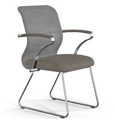 ErgoLife Sit 8 M4-9 (F54) - X2+Bahama серый/песочный, основание хром, с подлокотниками