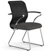 ErgoLife Sit 8 M4-9 (F54) - X2+Bahama черный/темно-серый, основание хром, с подлокотниками фото 1