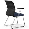 ErgoLife Sit 8 M4-9 (F54) - X2+Bahama черный/синий, основание хром, с подлокотниками фото 4