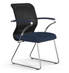 ErgoLife Sit 8 M4-9 (F54) - X2+Bahama черный/синий, основание хром, с подлокотниками
