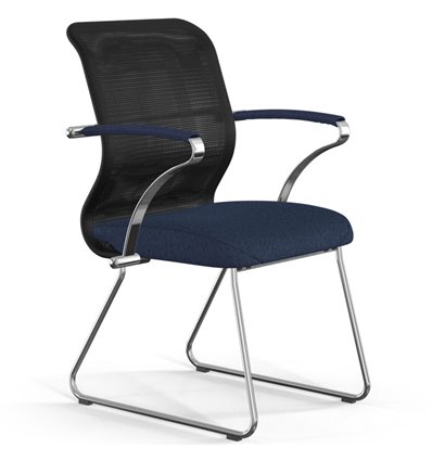 ErgoLife Sit 8 M4-9 (F54) - X2+Bahama черный/синий, основание хром, с подлокотниками