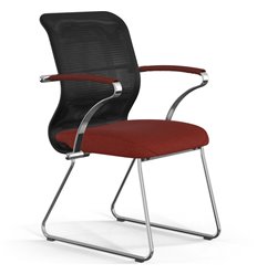 ErgoLife Sit 8 M4-9 (F54) - X2+Bahama черный/красный, основание хром, с подлокотниками
