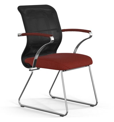 ErgoLife Sit 8 M4-9 (F54) - X2+Bahama черный/красный, основание хром, с подлокотниками