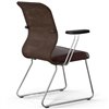 ErgoLife Sit 8 M4-9 (F54) - X2+Extra темно-коричневый, основание хром, с подлокотниками фото 4
