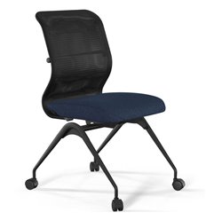ErgoLife Sit 8 M4-9 (F56) - X2+Bahama черный/синий, основание черное, без подлокотников