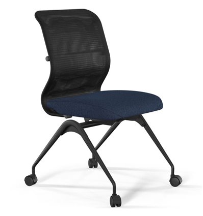 ErgoLife Sit 8 M4-9 (F56) - X2+Bahama черный/синий, основание черное, без подлокотников