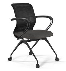 ErgoLife Sit 8 M4-9 (F56) - X2+Bahama черный/темно-серый, основание черное, с подлокотниками