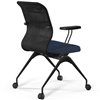 ErgoLife Sit 8 M4-9 (F56) - X2+Bahama черный/синий, основание черное, с подлокотниками фото 4
