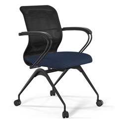 ErgoLife Sit 8 M4-9 (F56) - X2+Bahama черный/синий, основание черное, с подлокотниками