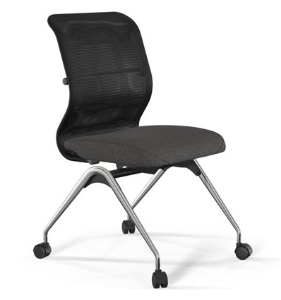 ErgoLife Sit 8 M4-9 (F53) - X2+Bahama черный/темно-серый, основание хром, без подлокотников