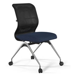 ErgoLife Sit 8 M4-9 (F53) - X2+Bahama черный/синий, основание хром, без подлокотников