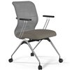 ErgoLife Sit 8 M4-9 (F53) - X2+Bahama серый/песочный, основание хром, с подлокотниками фото 3