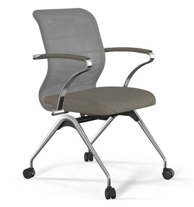 ErgoLife Sit 8 M4-9 (F53) - X2+Bahama серый/песочный, основание хром, с подлокотниками