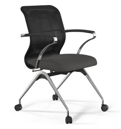 ErgoLife Sit 8 M4-9 (F53) - X2+Bahama черный/темно-серый, основание хром, с подлокотниками